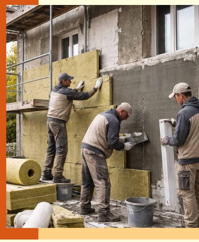 Утепление фасада зданий и домов в Оренбурге